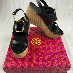 Tory Burch Ravello Platform Wedge Sandals in Black